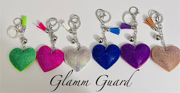 Bling Heart Keychain Charm